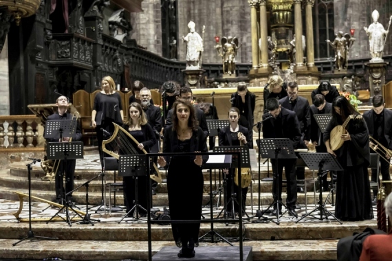 Ensemble di musica medievale con Claudia Caffagni ph. Tiziano Torreggiani